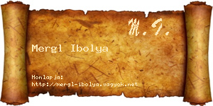 Mergl Ibolya névjegykártya